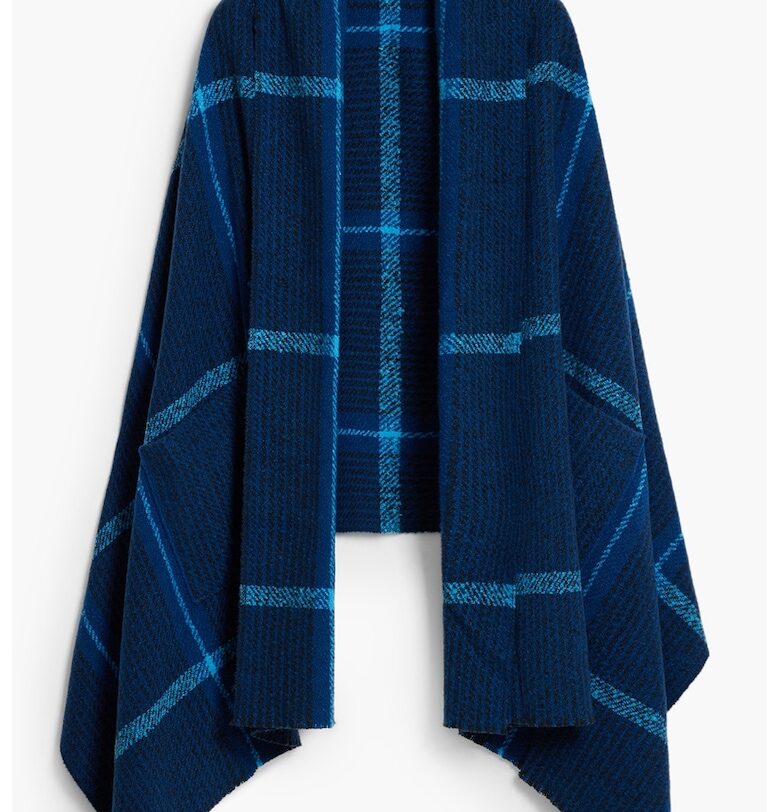 Карирано пончо DESIGUAL