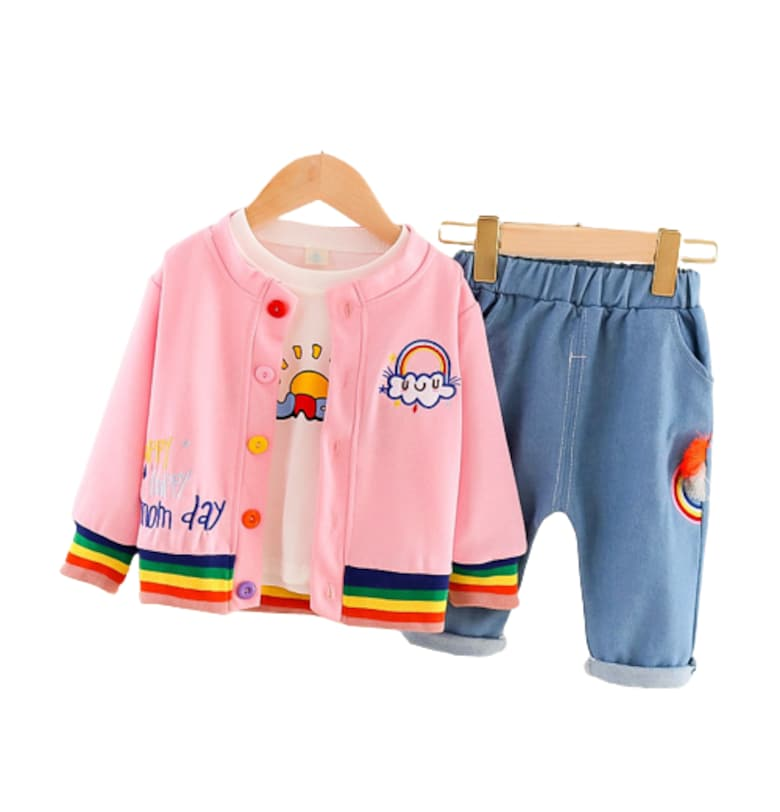 Комплект Rainbow от 3 части за момичета Nannie