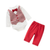 Комплект от 2 части - боди с папийонка и червени панталони за момче Nannie