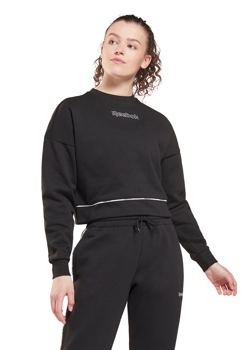 Къс спортен суитшърт с паднали ръкави Reebok