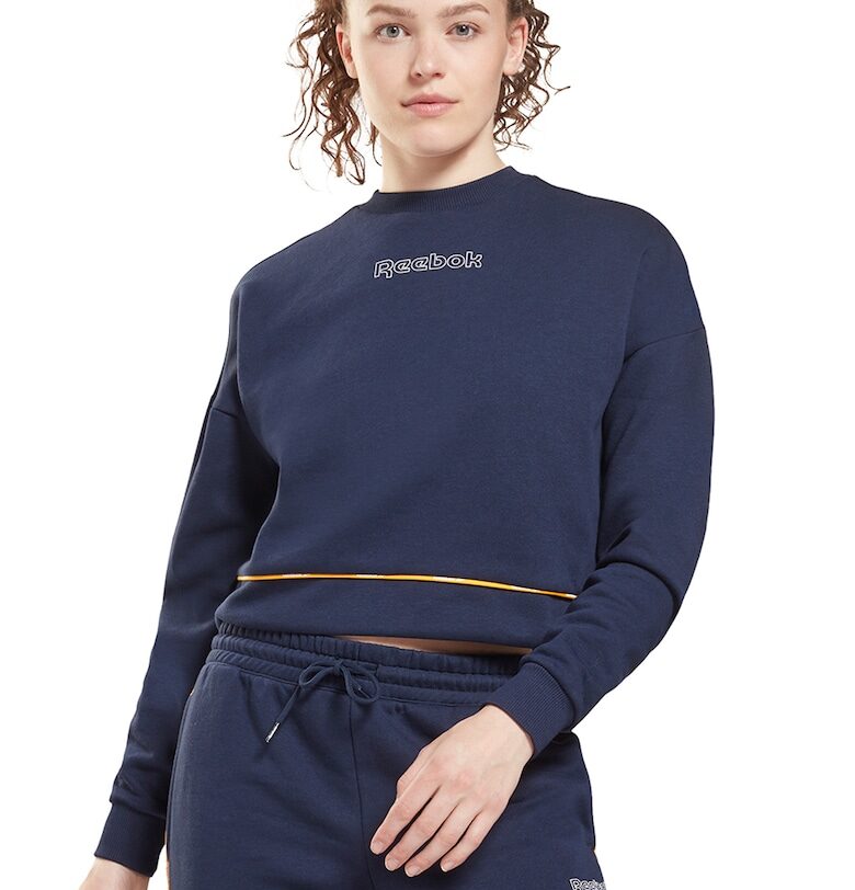 Къс суитшърт с овално деколте Reebok