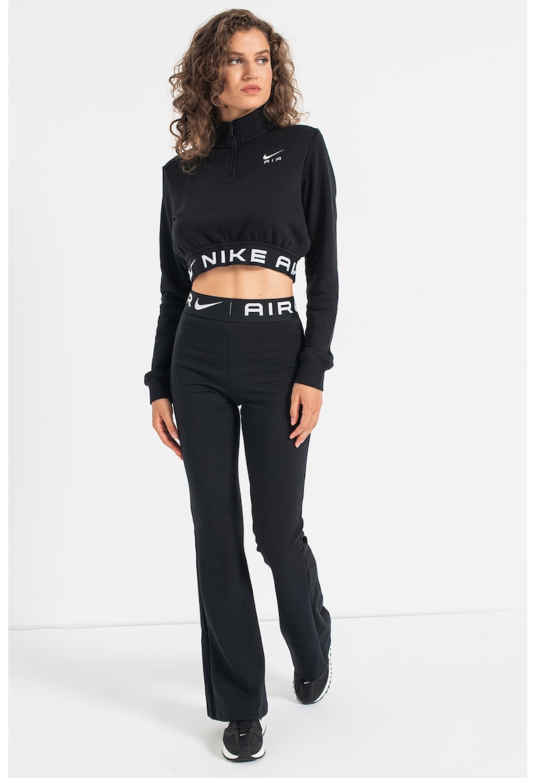 Къс суитшърт с цип и лого Nike