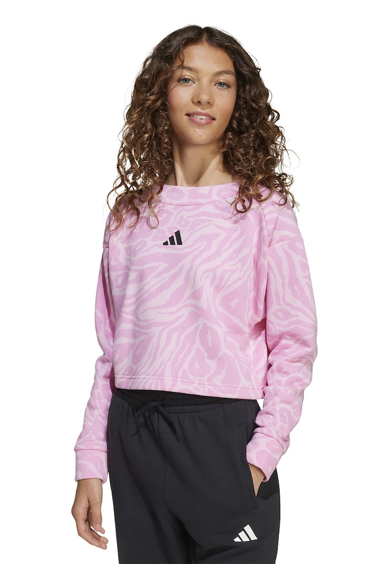 Къса блуза с принт adidas Sportswear