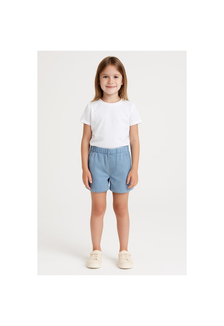 Къси дънки с памук с еластична талия BALOU