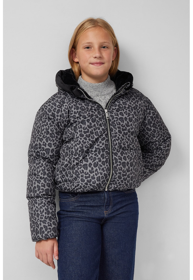 Късо зимно капитонирано яке с десен sOliver