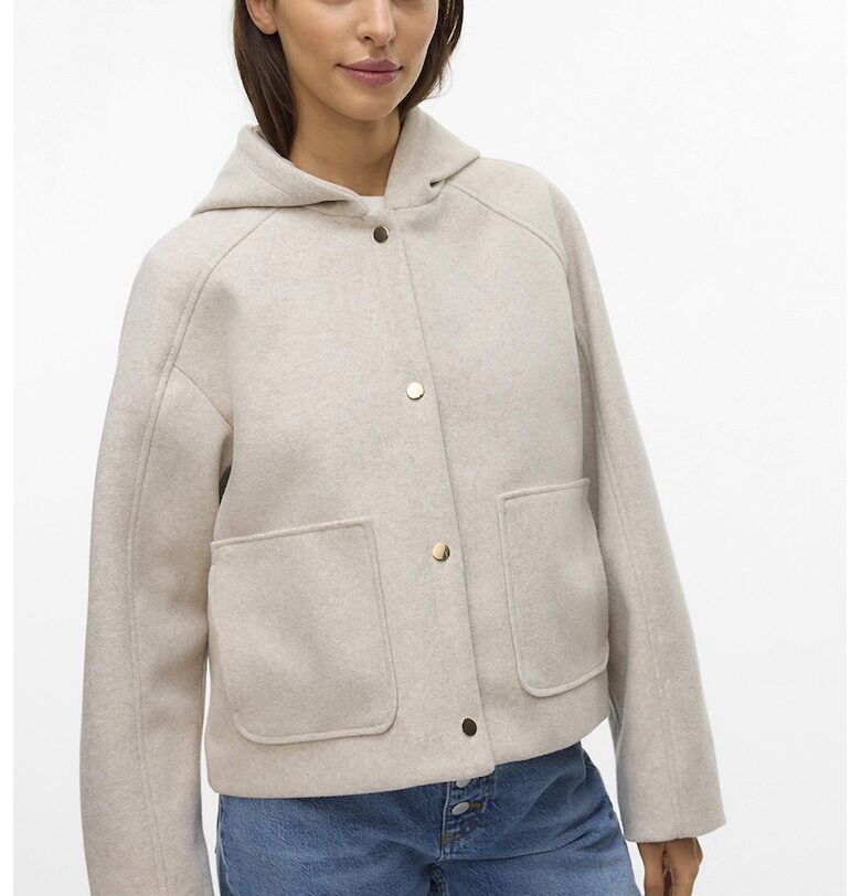 Късо палто с качулка Vero Moda