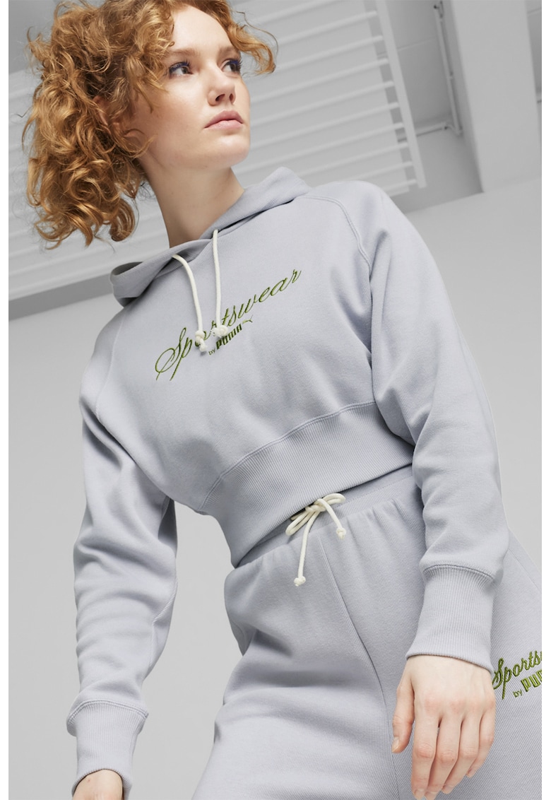 Късо худи Classics+ с бродерия Puma