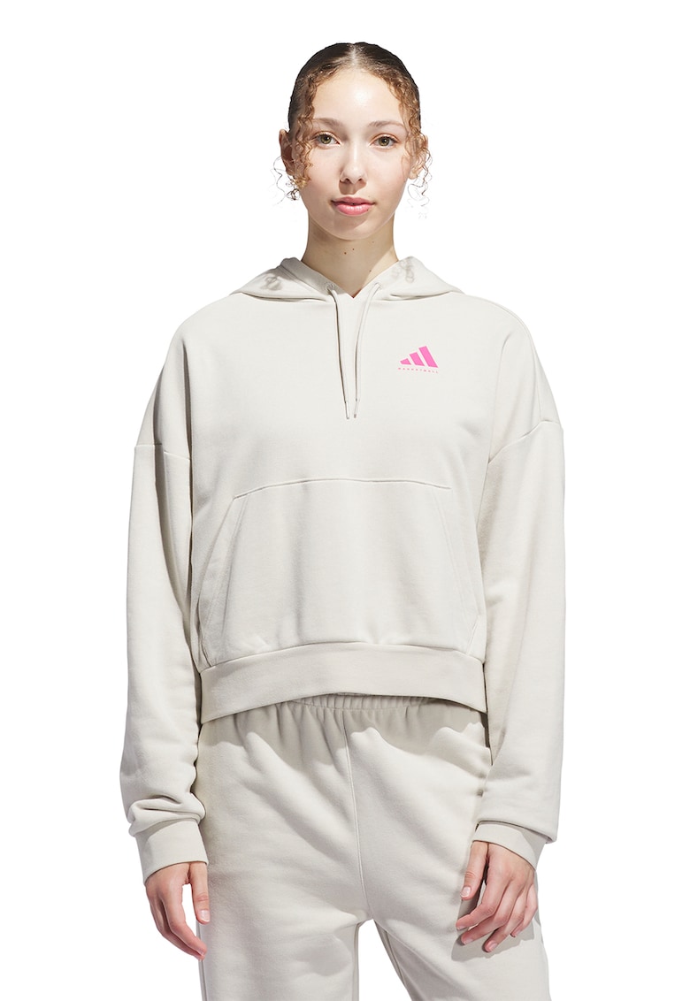 Късо худи с принт adidas Originals