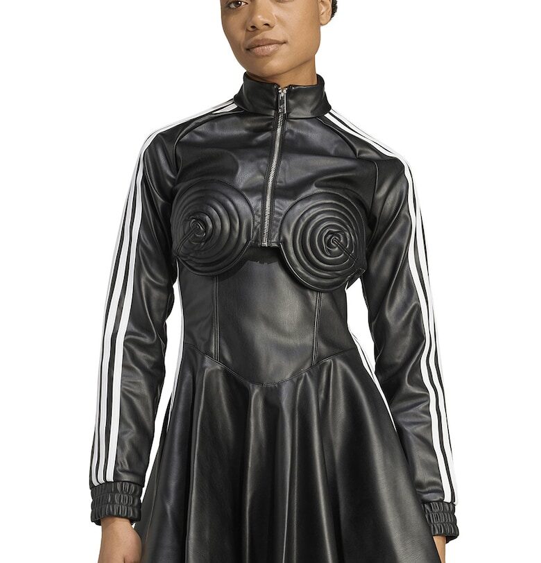 Късо яке от еко кожа adidas Originals