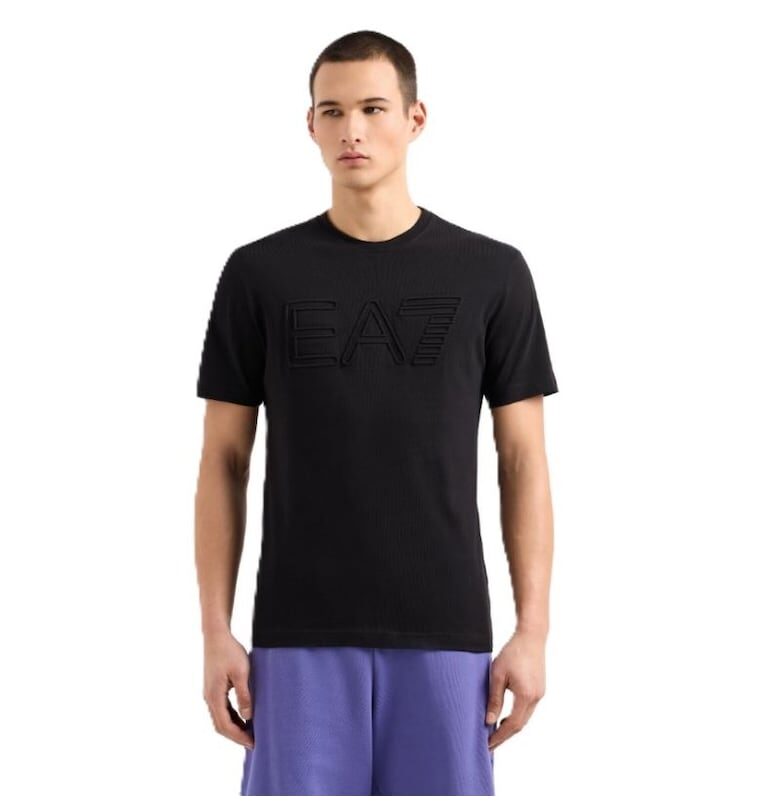 Мъжка тениска  размер M - овърсайз - с лого - размер S - 7M000149-AF14772-UC001 - Черна EA7