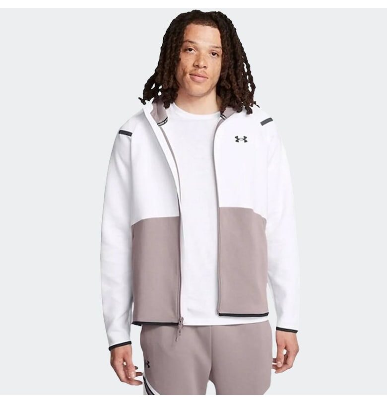 Мъжко спортно яке -  Unstoppable Flc FZ HD - тетра сиво - дишащо - полиестер/памук - Under Armour