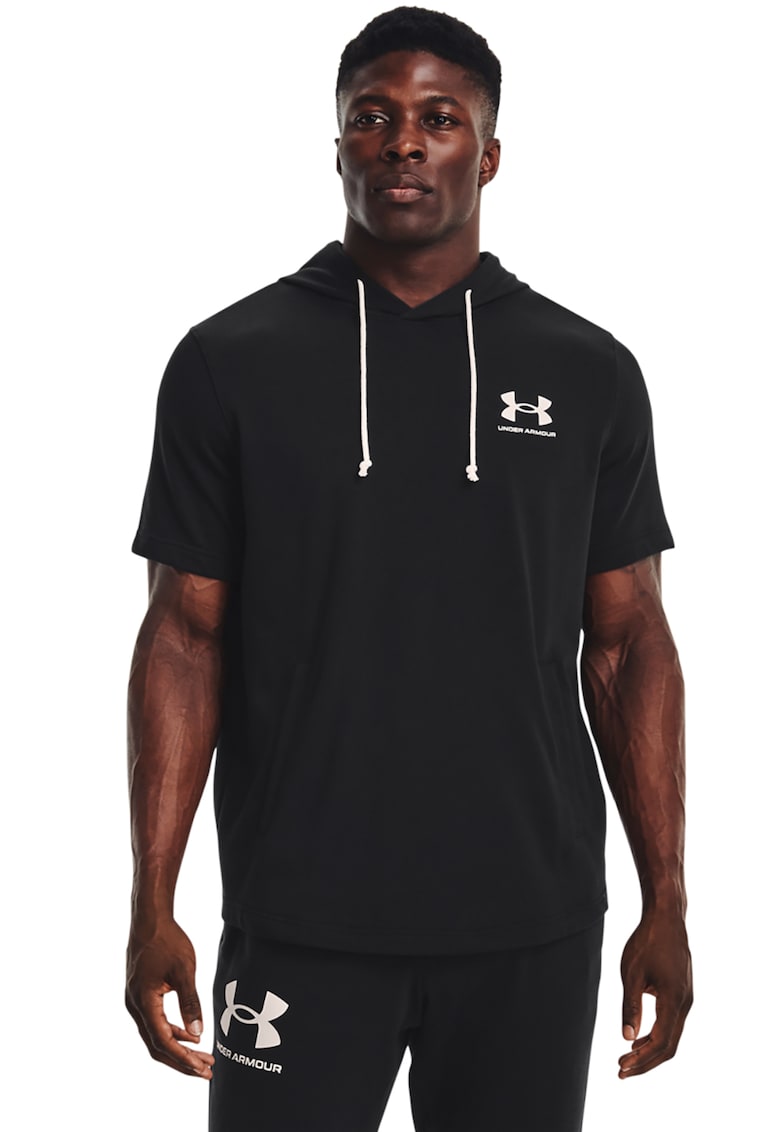Мъхесто худи Rival с къси ръкави Under Armour