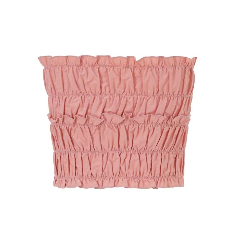 Набран топ с лен - Розово - BALOU