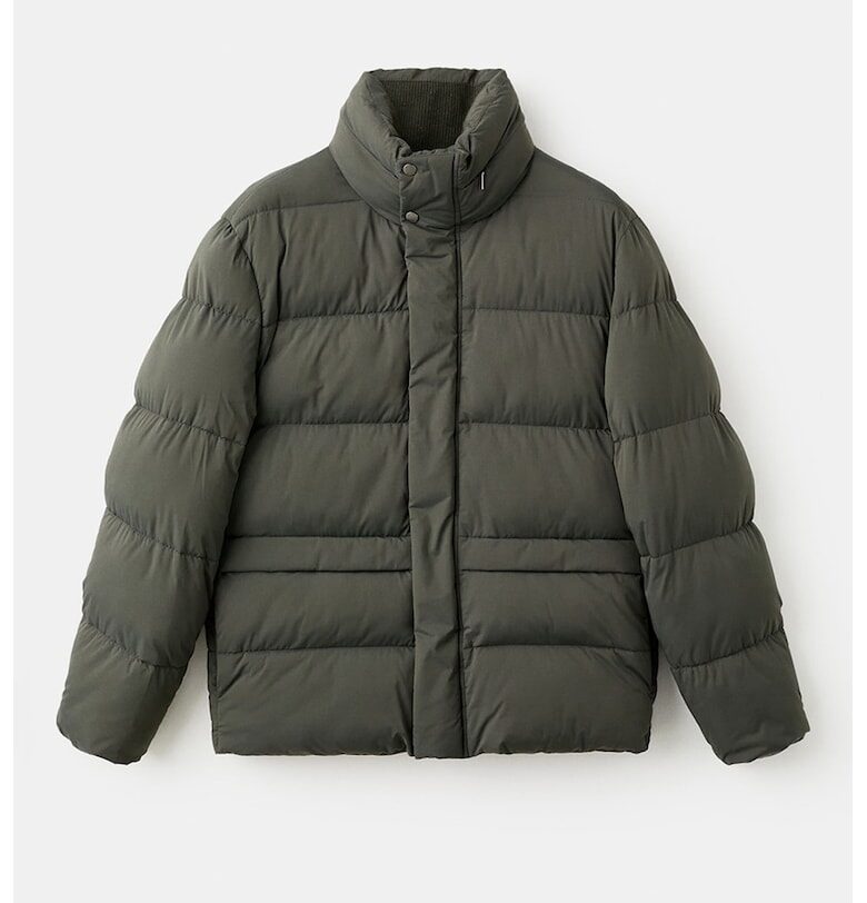 Непромокаемо зимно яке със средновисока яка Mango