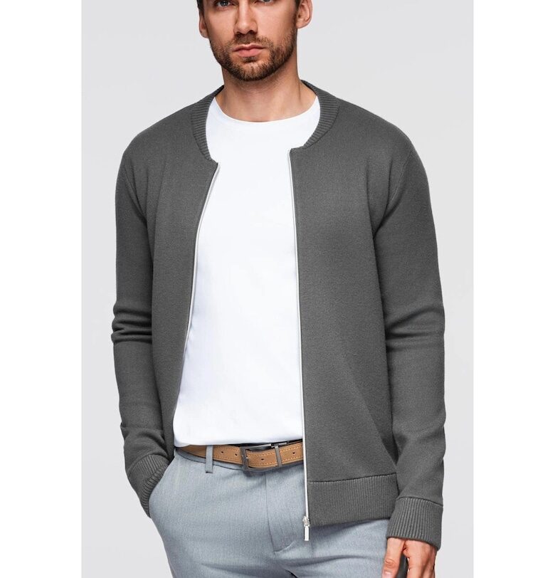 Обикновен суичър с цип  OM-SWZS-0146 OMBRE