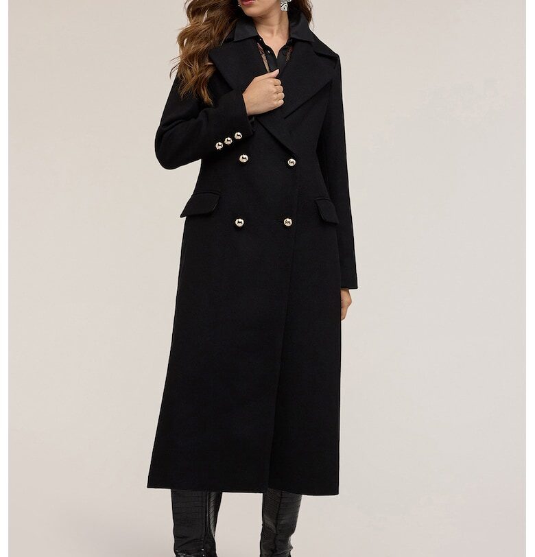 Палто с вълна и двуредно закопчаване Motivi