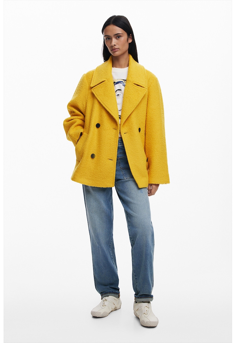Палто с вълна и джобове DESIGUAL