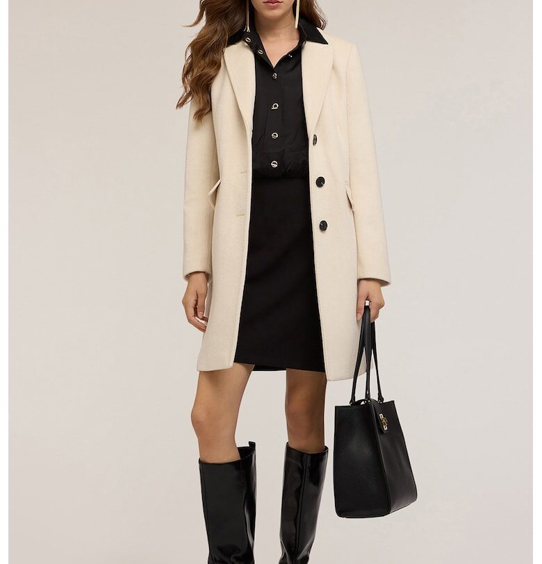 Палто с вълна и шлиц отзад Motivi