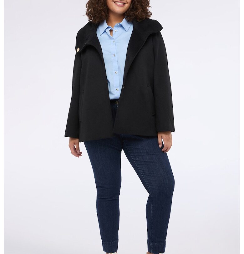 Палто с вълна с висока яка Fiorella Rubino