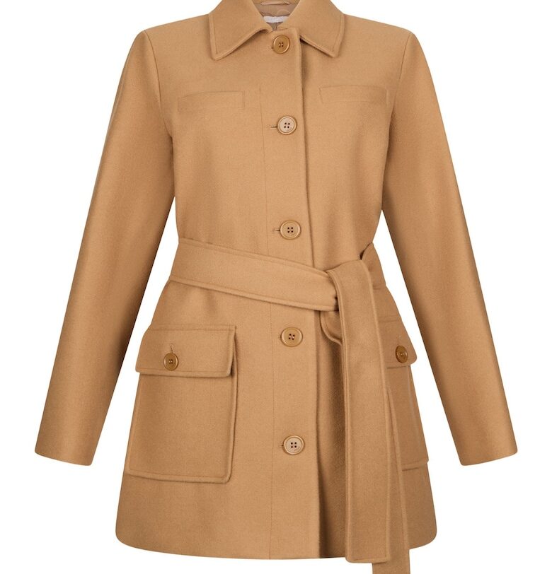 Палто с вълна с връзка Liu Jo