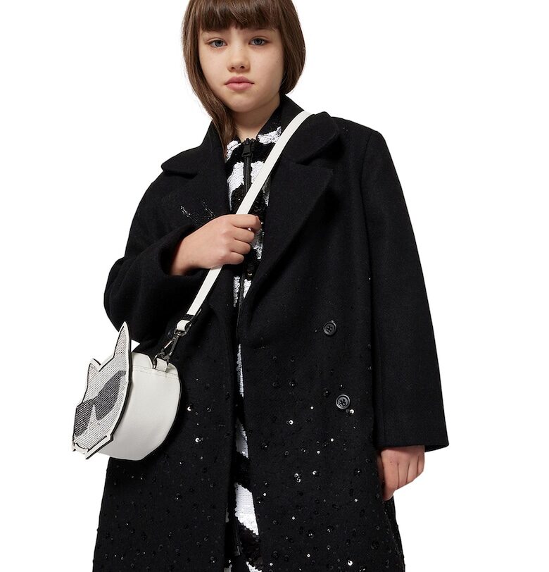 Палто с пайети KARL LAGERFELD KIDS