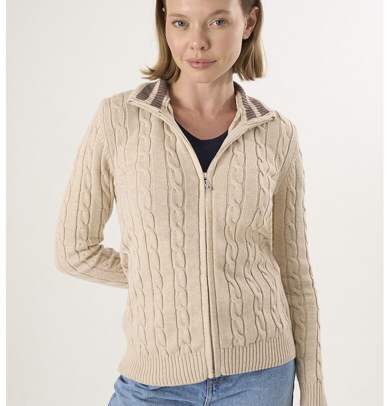 Памучен пуловер с цип Felix Hardy