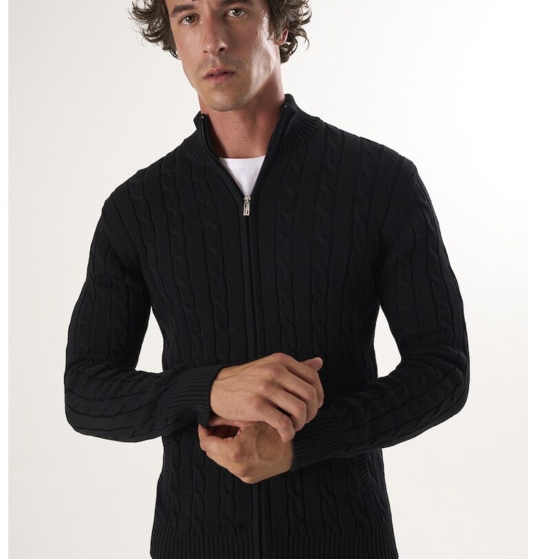 Памучен пуловер с цип Felix Hardy