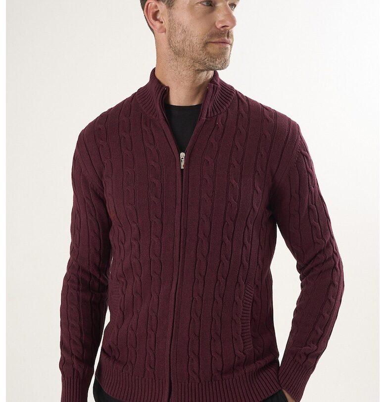 Памучен пуловер с цип Felix Hardy