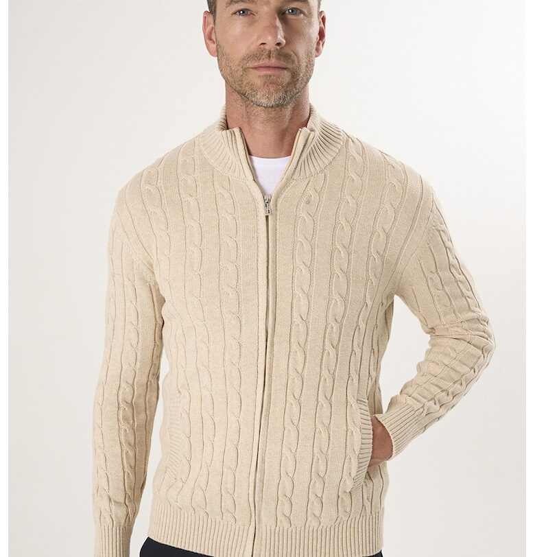 Памучен пуловер с цип Felix Hardy