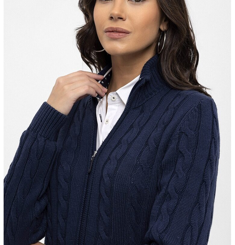 Памучен пуловер с цип Felix Hardy