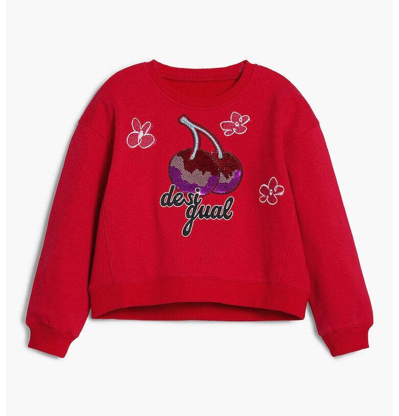 Памучен суитшърт с пайети DESIGUAL