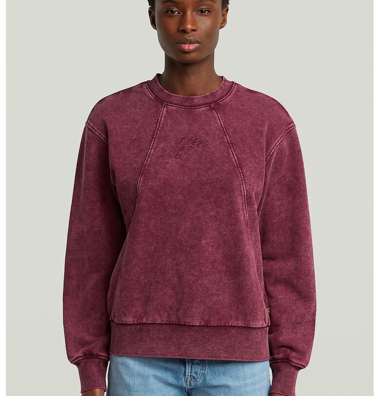 Памучен суитшърт със захабен ефект G-STAR