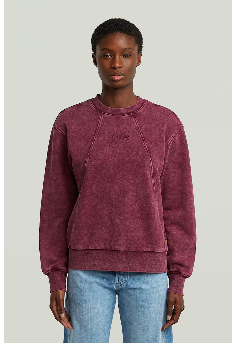 Памучен суитшърт със захабен ефект G-STAR