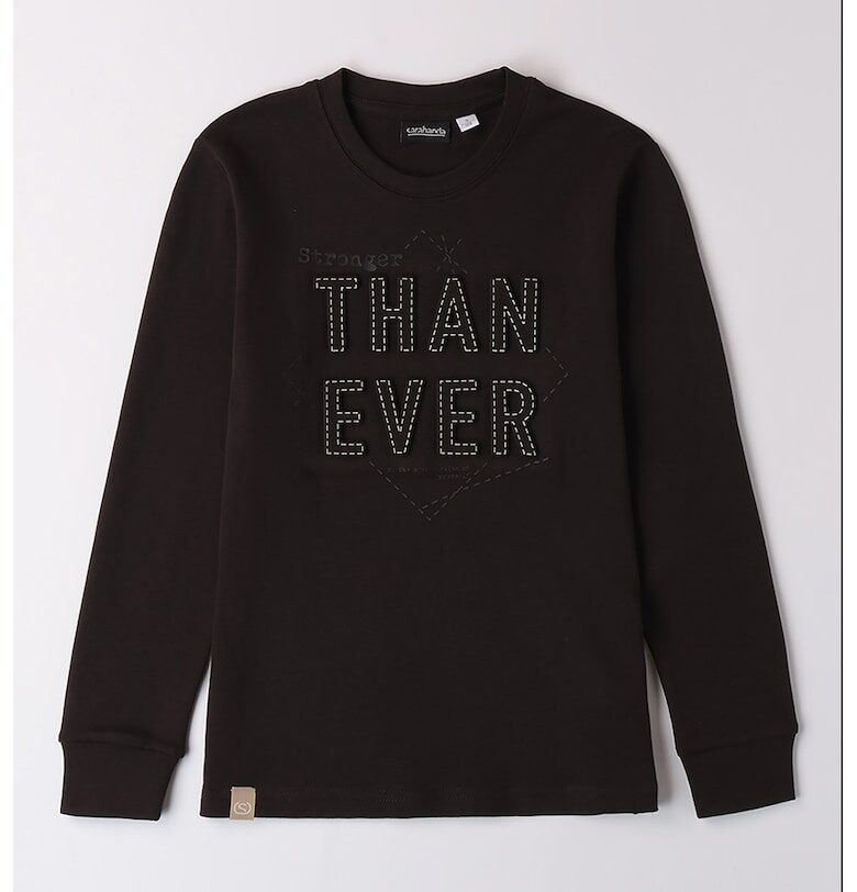 Памучна блуза с бродиран надпис Sarabanda