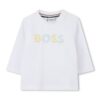 Памучна блуза с лого BOSS Kidswear