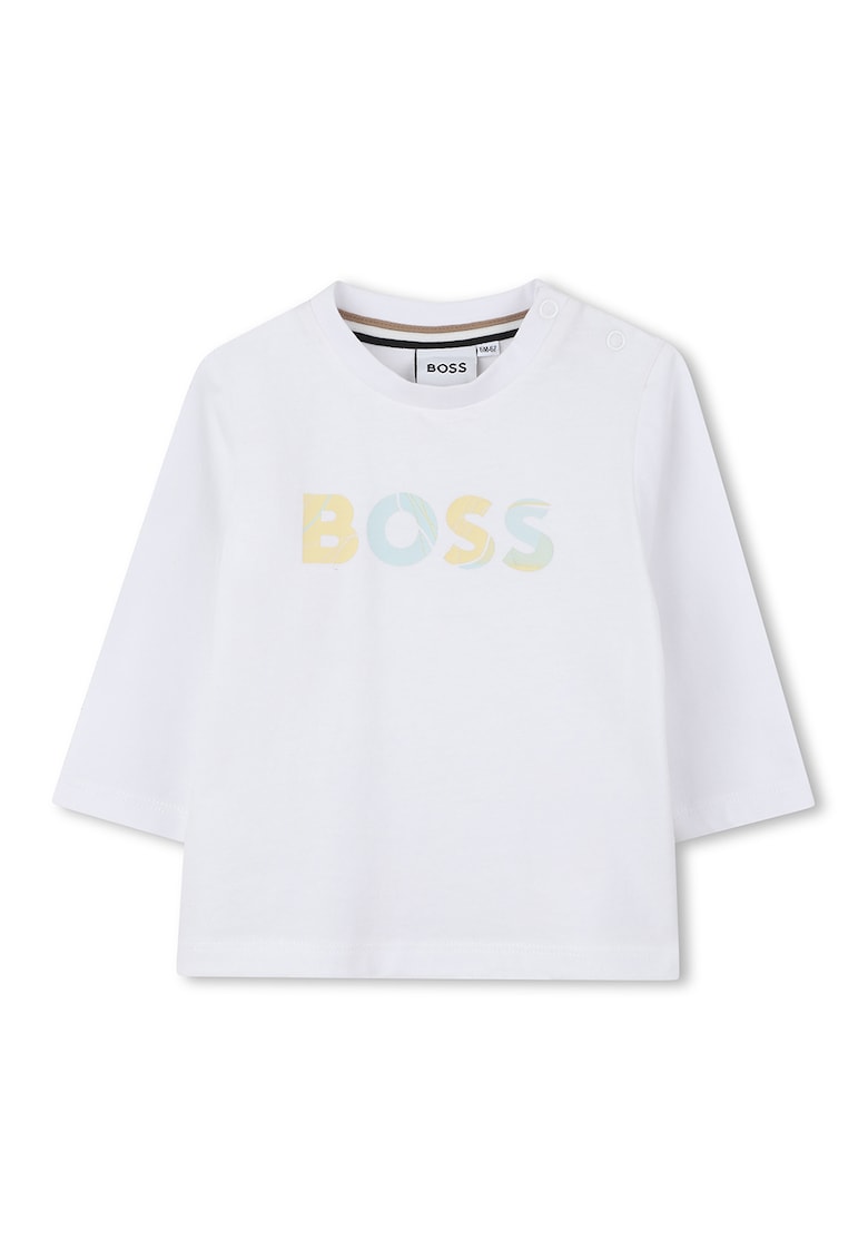 Памучна блуза с лого BOSS Kidswear