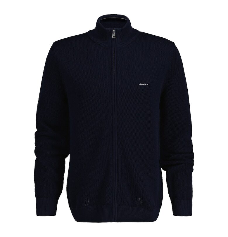 Памучна жилетка с цип Gant