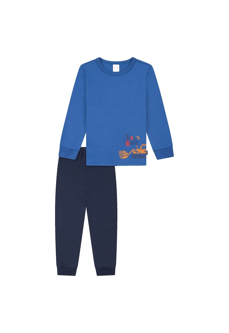 Памучна пижама с принт Schiesser