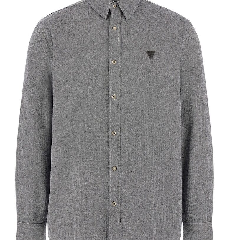 Памучна риза с шарка GUESS