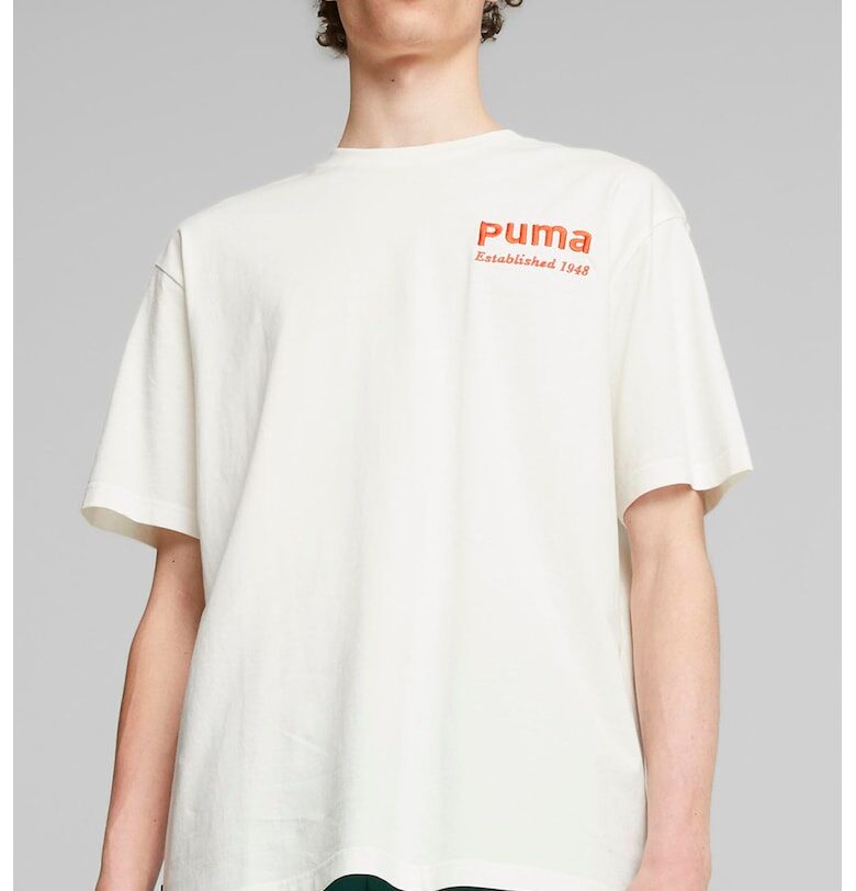 Памучна тениска с бродирано лого Puma