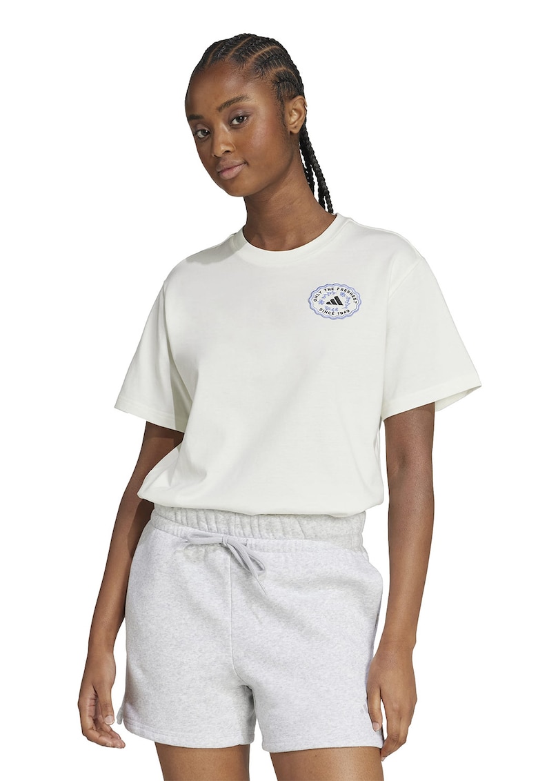 Памучна тениска с графика и лого adidas Sportswear