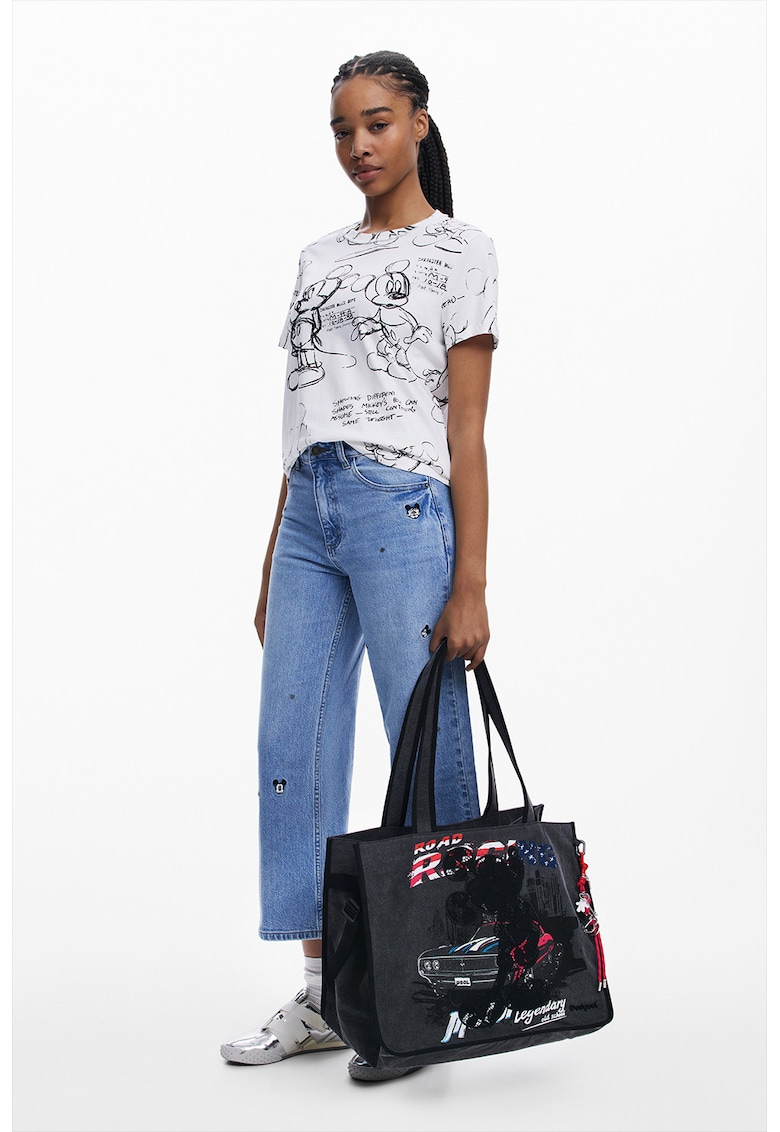 Памучна тениска с десен Mickey Mouse DESIGUAL