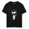 Памучна тениска с лого KARL LAGERFELD KIDS