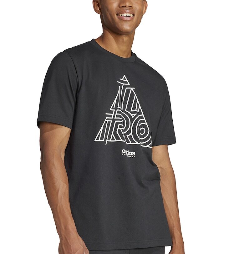 Памучна тениска с овално деколте adidas Sportswear