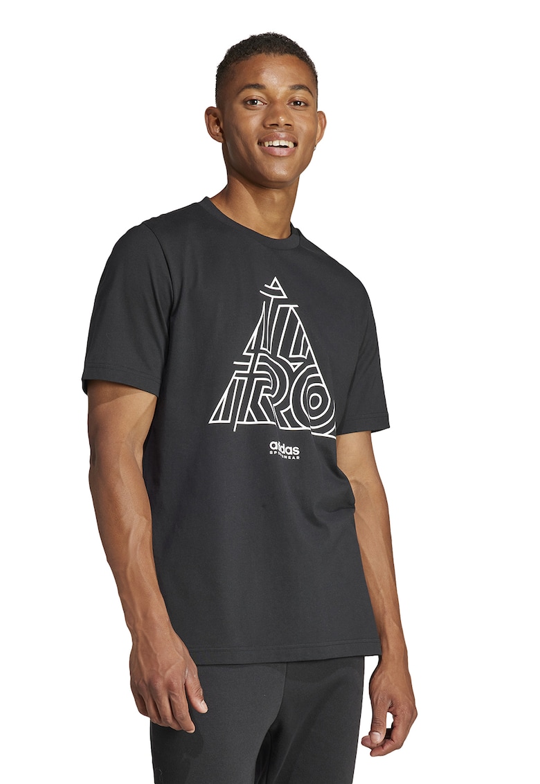 Памучна тениска с овално деколте adidas Sportswear