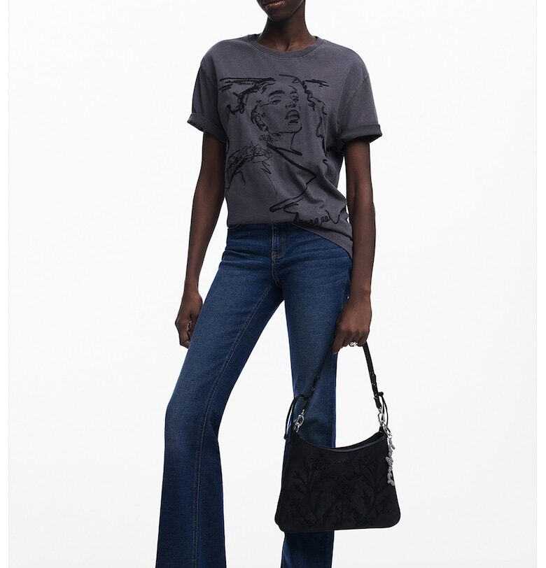 Памучна тениска с принт DESIGUAL