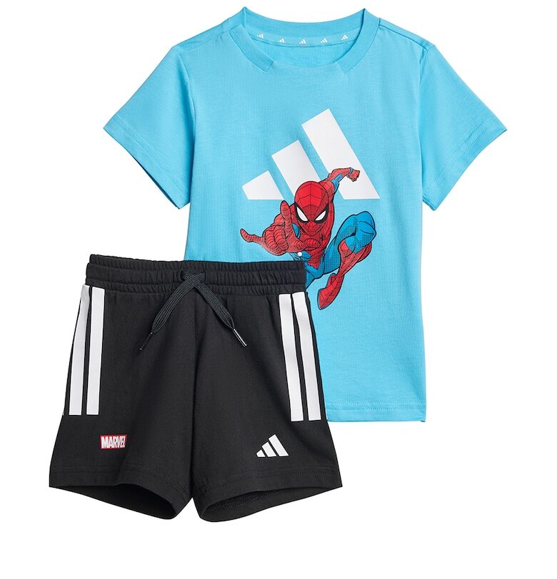 Памучна тениска с принт и къс панталон adidas Sportswear