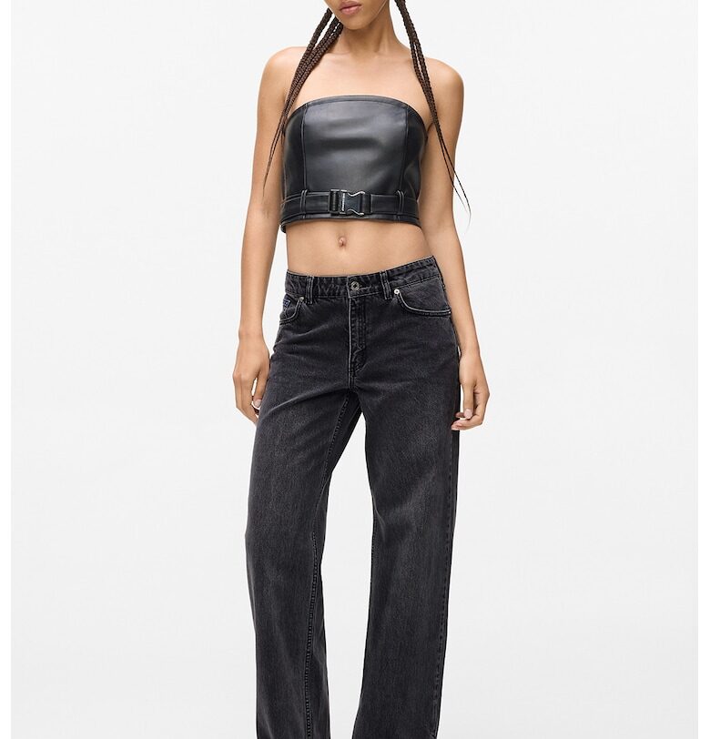 Памучни дънки със средна талия KARL LAGERFELD JEANS