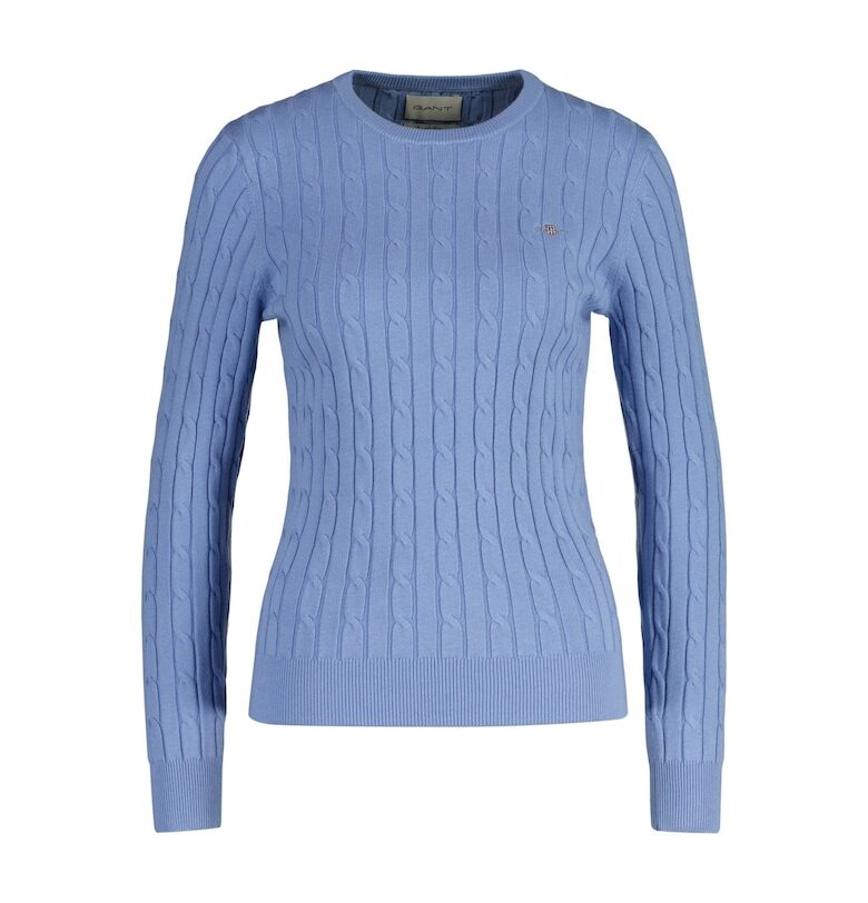 Плетен пуловер по тялото Gant