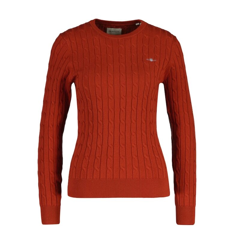 Плетен пуловер по тялото Gant